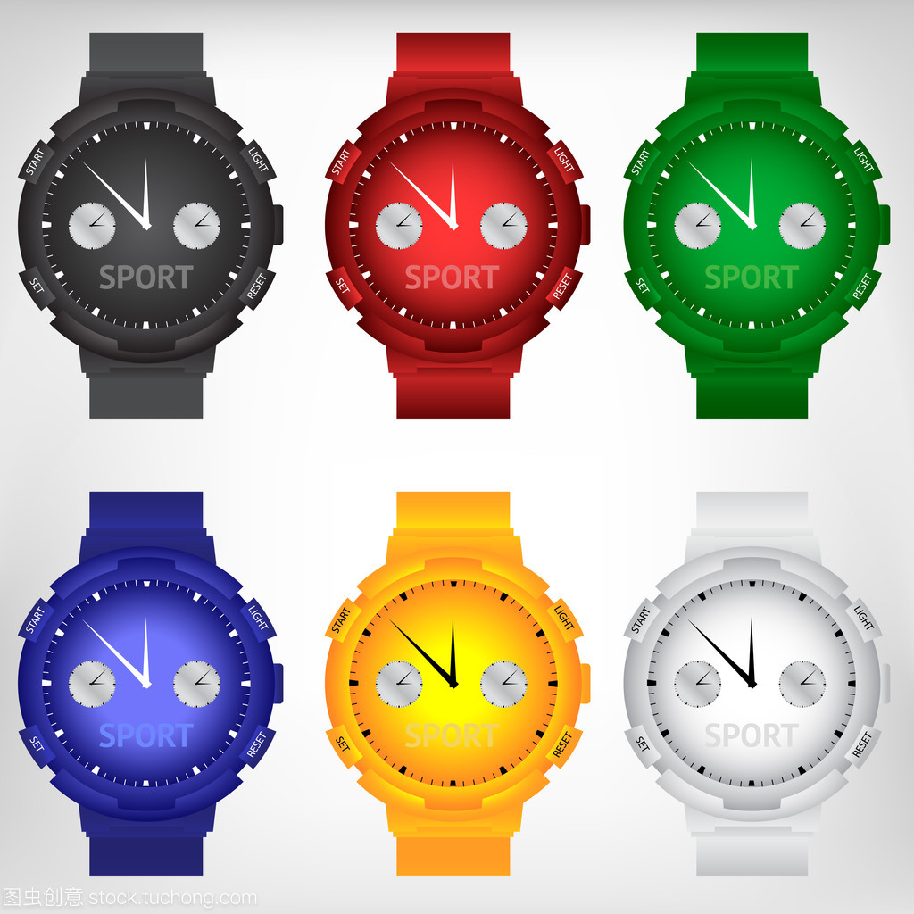 矢量图的现代手表 数字化时代的时计美学
